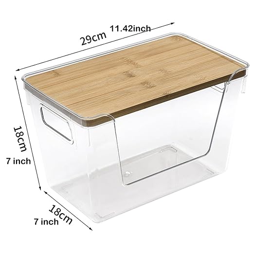 Trash Bag Holders with Bamboo Lids 2 Pack, Garbage Bag Dispenser with Lid - Image 2