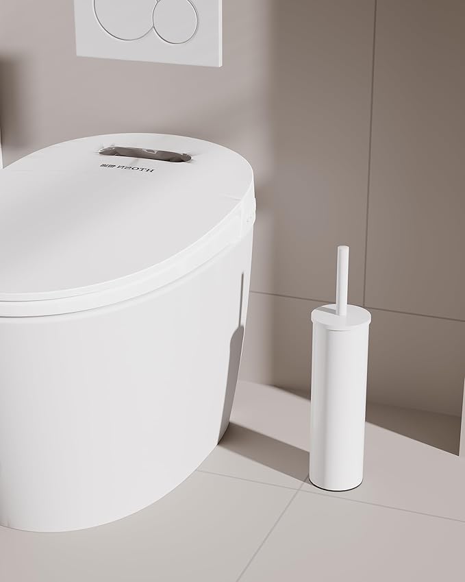 Toilet Brush and Holder Set, Stainless Steel Toilet Bowl Brush - Image 6