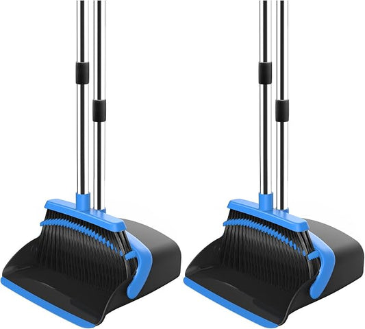NACENA Broom and Dustpan Set, 52-in Long Adjustable Handle Broom Dustpan Combo by NACENA