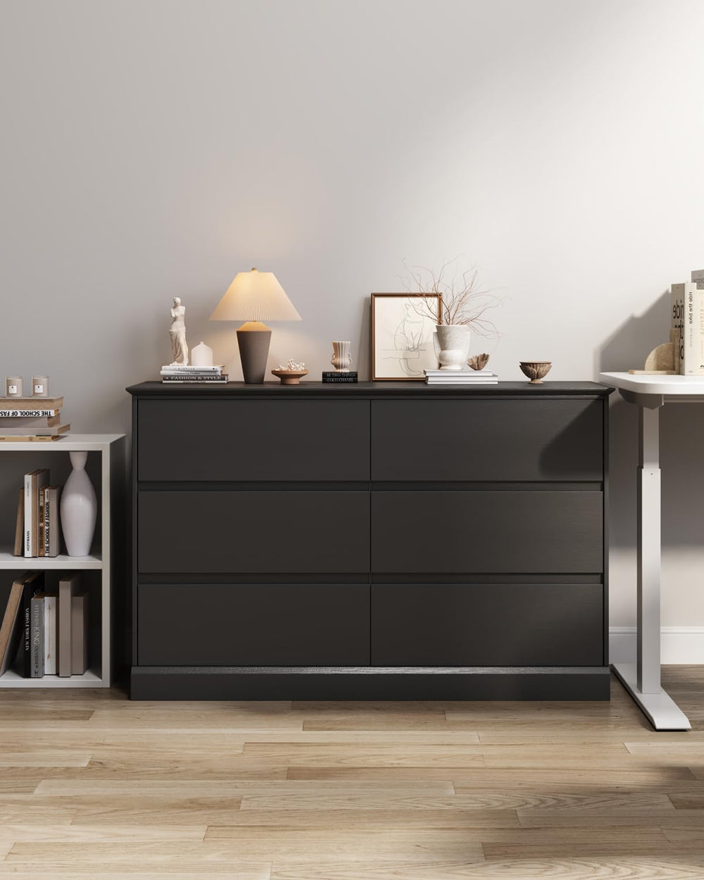 Dresser for Bedroom, 6 Drawer Dressers, Modern Wood Dresser, Wide Chest of Dr...