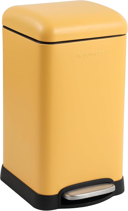 happimess HPM1012L Betty Retro Mini 3.2-Gallon Step-Open Trash Can, Daffodil by Happimess