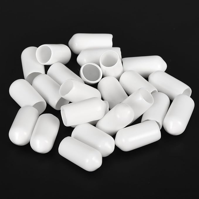 uxcell 20pcs Rubber End Caps 7mm ID Vinyl Round End Cap Cover Screw Thread - Image 4