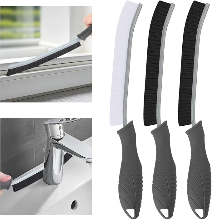 3Pcs Hard Bristle Crevice Cleaning Brush, Scrub Brush, Kitchen Sink Cleaning by TQRR