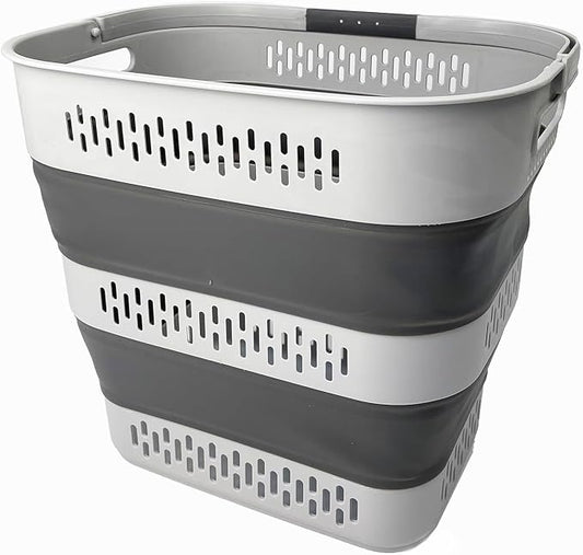 SAMMART 40L Collapsible Plastic Laundry Basket by SAMMART