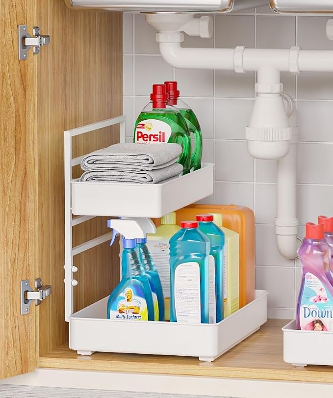 EVERIE Metal Pull Out Slide Shelf Organizer by EVERIE