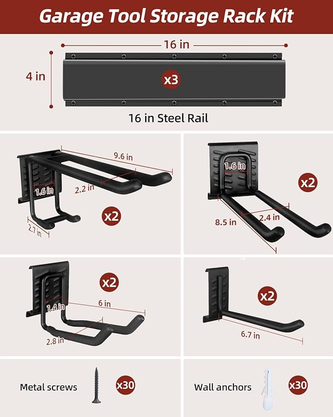 48-Inch Garage Storage Tool Organizer - Image 8