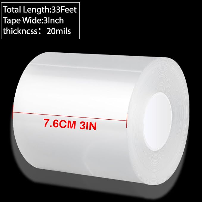 Transparent Window Weather Sealing Tape 3 Inch x 33 FT Weather Stripping - Image 2