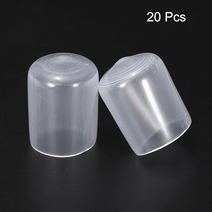 uxcell 20pcs Rubber End Caps 16mm ID Vinyl PVC Round Tube Bolt Cap Cover Screw - Image 2