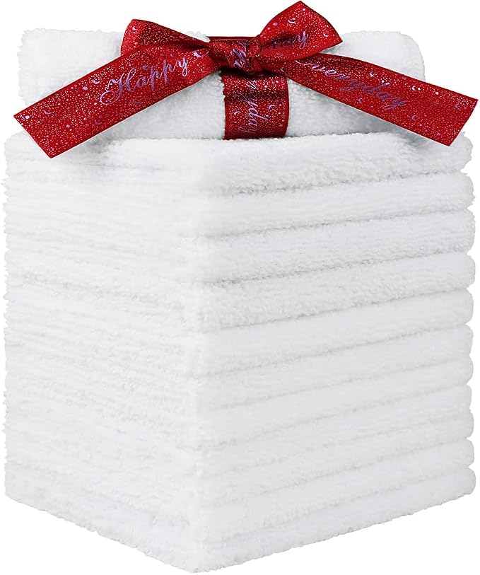 HOMEXCEL Microfiber Washcloths 12 Pack, Highly Absorbent and Soft Face Towel by HOMEXCEL