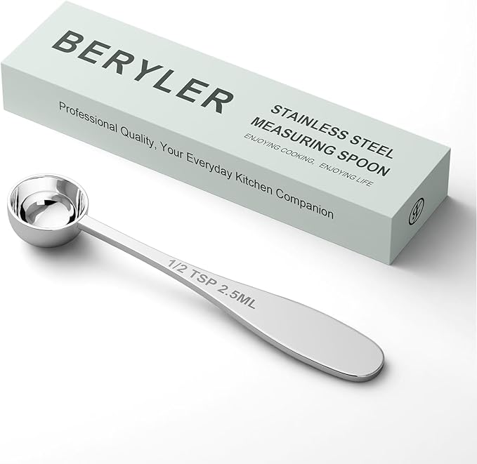 1PCS 1/2tsp Single Measuring Spoon, Stainless Steel Individual Teaspoon by BERYLER