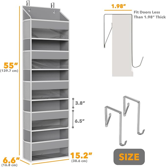 SpaceAid 2 Pack Over The Door Organizer - Image 2