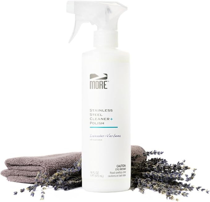 MORE - Stainless Steel Cleaner & Polish Spray + Microfiber Cloth - Stainless by MORESurfaceCare