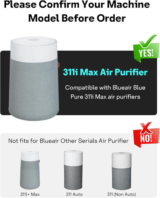Leemone 2 Pack Blue Pure 311i Max Replacement Filter Compatible - Image 2