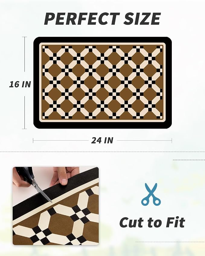 AMOAMI Coffee Mat Hide Stain Rubber Backed Absorbent Dish Drying Mat - Image 7