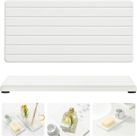 2PCS Water Absorbing Stone Drying Tray Mat by Razborci