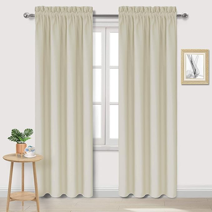 DWCN Blackout Curtains for Bedroom – Rod Pocket Thermal Insulated Noise by DWCN