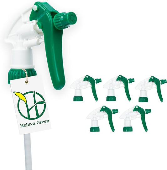 Heluva Green Spray Bottle Nozzle Replacement, Bottle Tops Only by HeluvaGreen
