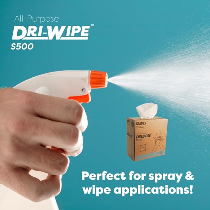 Dri-Wipe S500 by SMPLY Brands – All-Purpose Disposable Wipes, 10 Boxes of 176 - Image 8