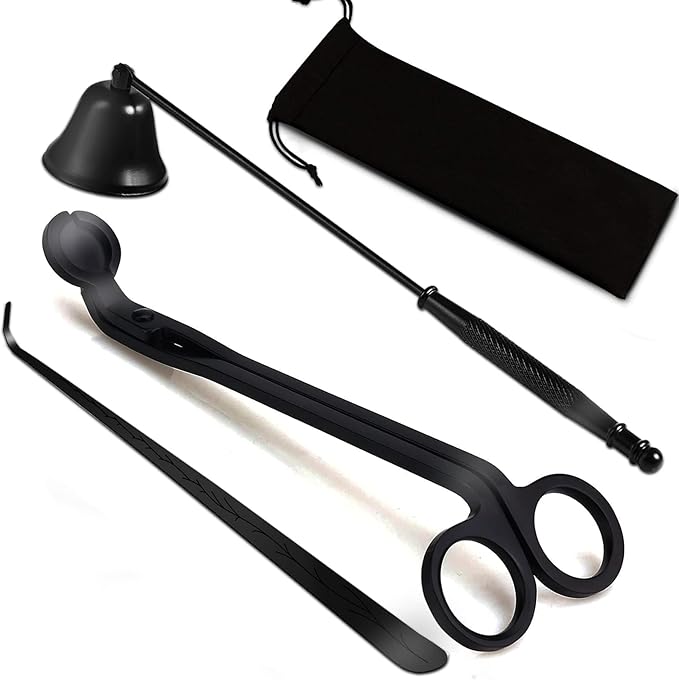 3 in 1 Candle Accessory Set, Candle Wick Trimmer Cutter, Candle Snuffer & by KOAKOMI