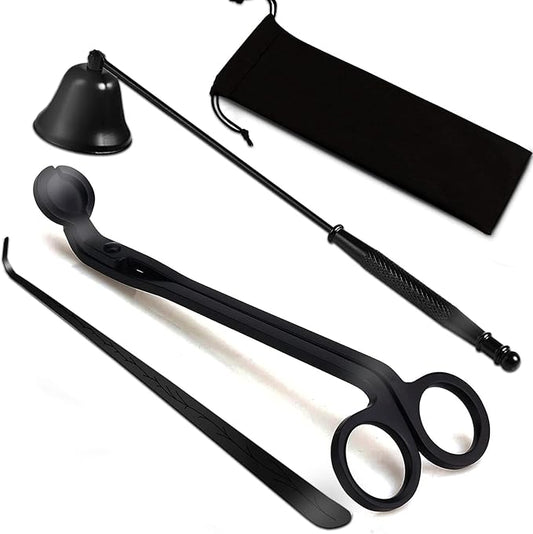 3 in 1 Candle Accessory Set, Candle Wick Trimmer Cutter, Candle Snuffer & by KOAKOMI