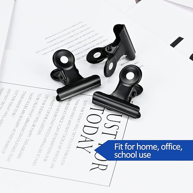 30 Pack Bulldog Clips 0.87 Inch Small Hinge Paper Clips Metal Hinge Clips - Image 7