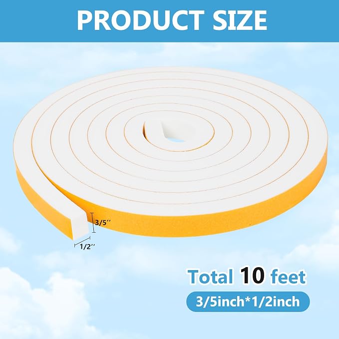 Weather Stripping Door Seal Strip, Strong Adhesive, Lightproof, Soundproof - Image 2