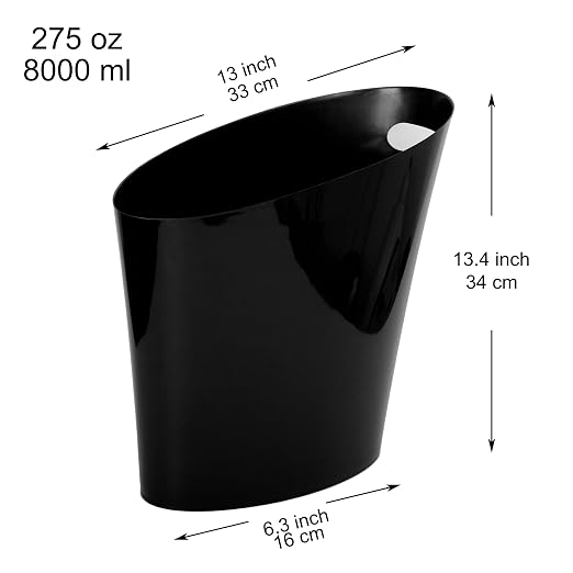Youngever 2 Gallon Slim Trash Can, Plastic Garbage Container Bin, Small Trash - Image 2
