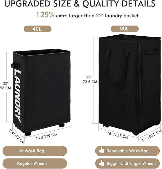 DOKEHOM 90L X-Large Laundry Basket - Image 3