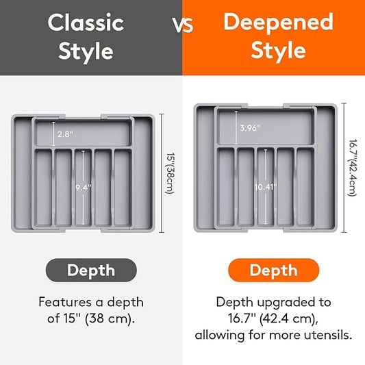 Lifewit Deep Silverware Drawer Organizer - Image 2