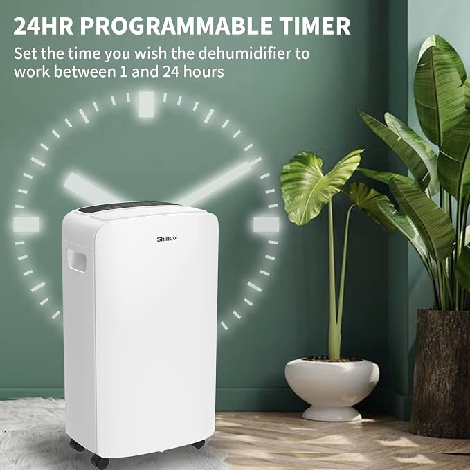 Shinco 40 Pints Dehumidifier for Home and Basements, 2000 Sq.Ft Dehumidifiers - Image 5