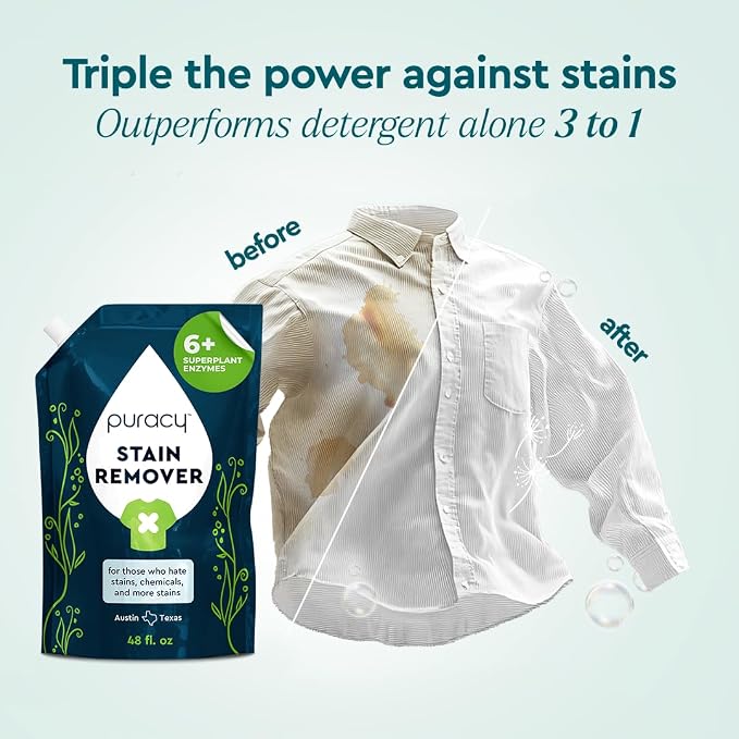 Puracy Stain Remover, Natural Based Travel and Laundry Stain Cleaner - Image 2