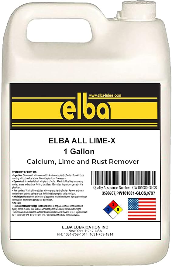 elba CALCIUM LIME SCALE, RUST AND CORROSION REMOVER. CLEANER. DESCALER. by ElbaLubrication