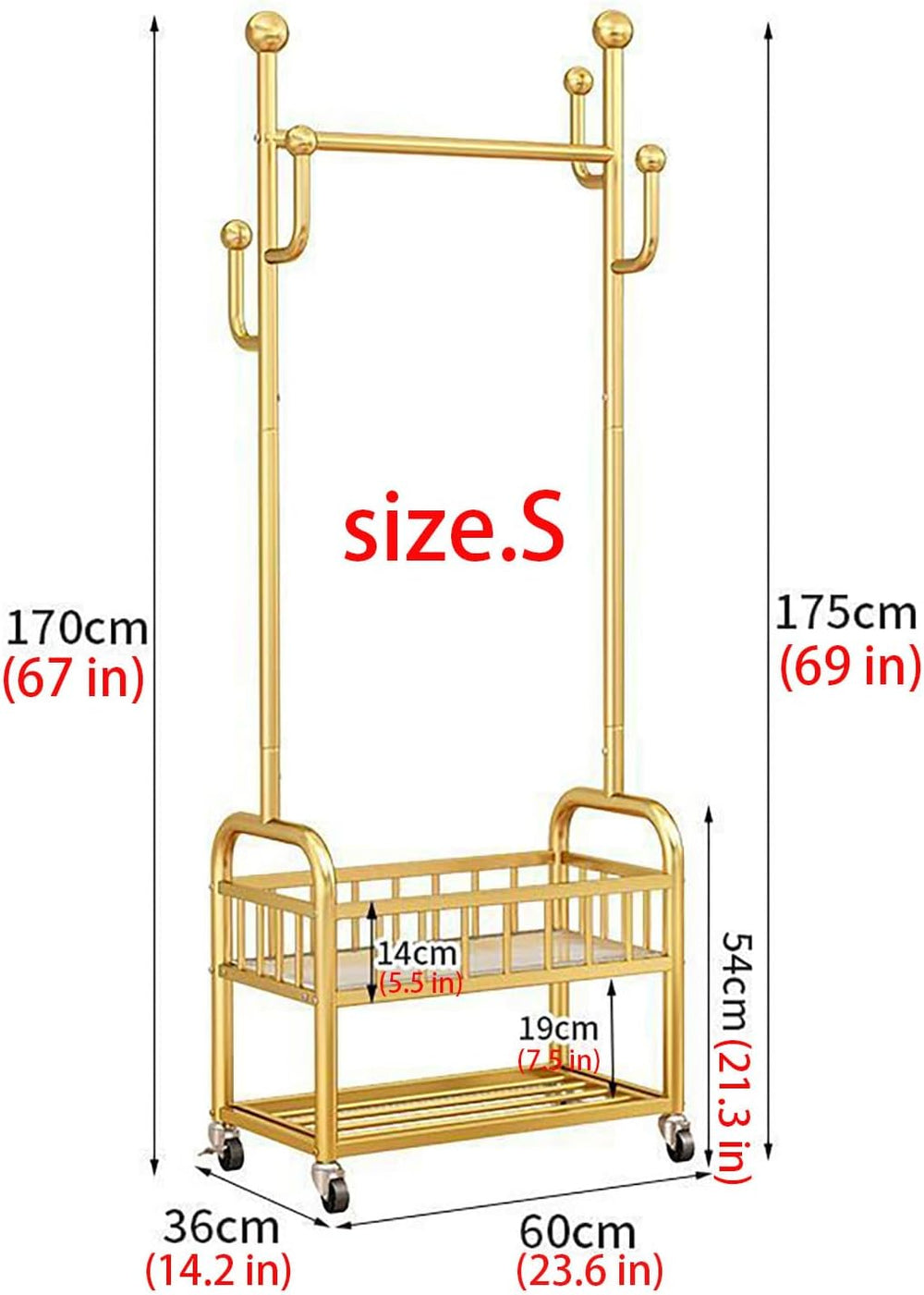 Garment Racks,on wheels,movable,Double Decker,Sturdy Metal Frame,Available fo...