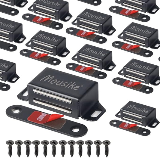 Mousike Cabinet Magnets 30lb Black Door Magnets by Mousike