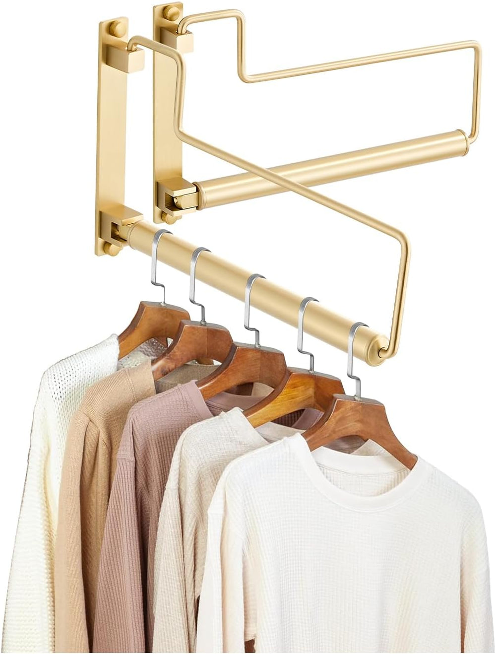 NEWRAIN Clothes Drying Rack, Laundry Racks for Drying Clothes, Wall Mounted S...