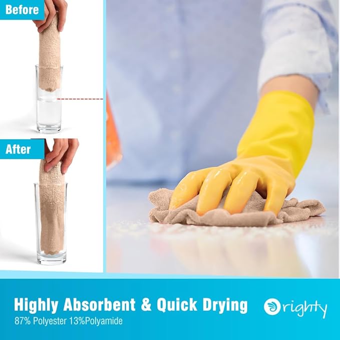 Orighty Microfiber Cleaning Cloth, 24 Pack Highly Absorbent Cleaning Supplies - Image 3
