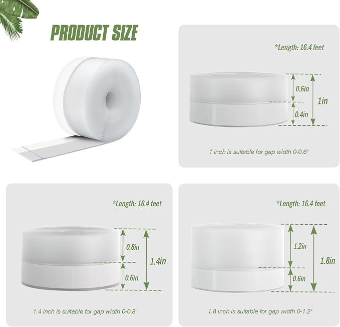 Silicone Weather Stripping Door Seal Strip, 16.4 Feet Self Adhesive Sealing - Image 2