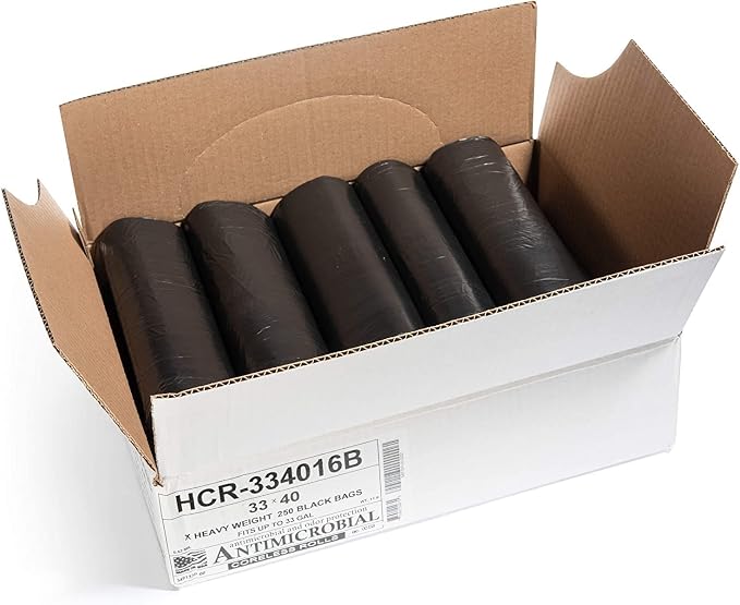 Aluf Plastics 33 Gallon Black Trash Bags - Image 2