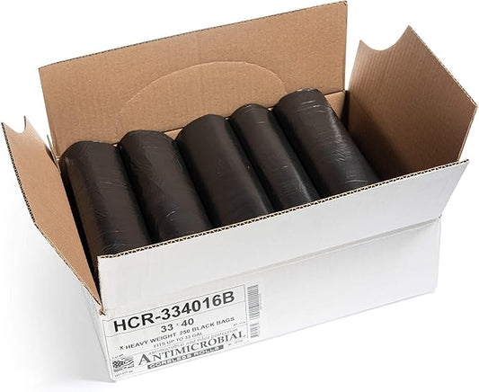 Aluf Plastics 33 Gallon Black Trash Bags - Image 2