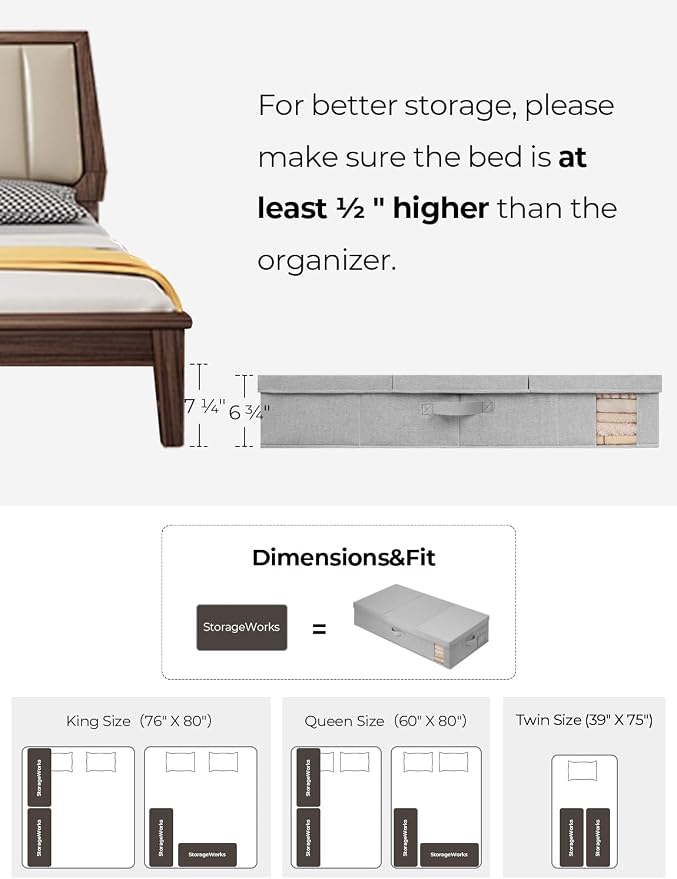 StorageWorks 2-Pack Jumbo Under Bed Storage Bins - Image 3