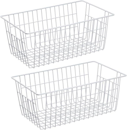SANNO Freezer Baskets Wire Storage Baskets Closet Baskets Bin Farmhouse by SANNO