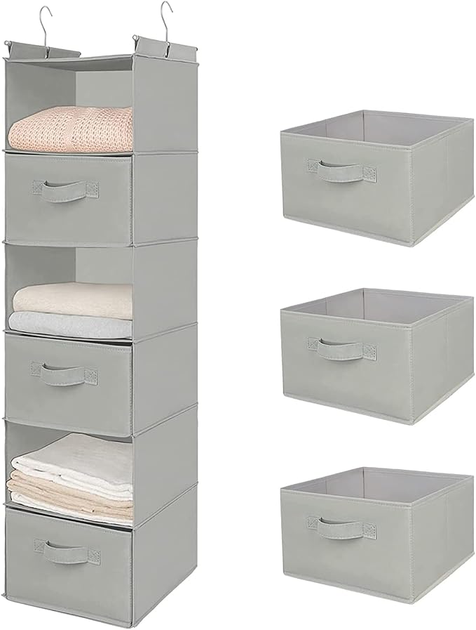 MAX Houser 6 Tier Shelf Hanging Closet Organizer, Closet Hanging Shelf by MAXHouser