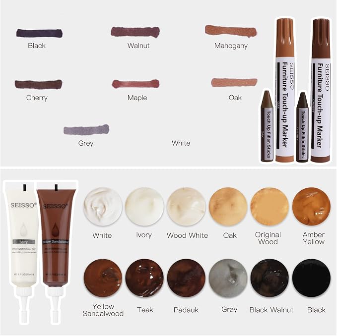 SEISSO Wood Furniture Repair Kit, Vinyl Floor Repair Kit - Image 8