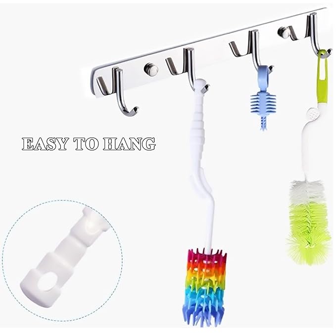 Rayhee Bottle Brush Cleaner-Baby Milk Bottle Cleaner Soft Silicone Bottle - Image 5