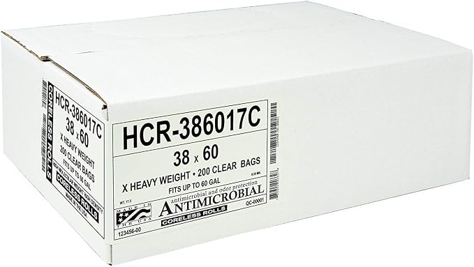Aluf Plastics High Density Trash Bags, 60 Gallon, 14 Micron, - Image 2