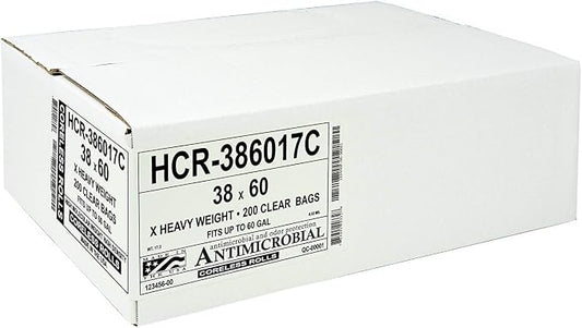 Aluf Plastics High Density Trash Bags, 60 Gallon, 14 Micron, - Image 2