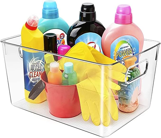 Clear Plastic Storage Bins, Laundry Room, Freezer Organizer Plastic Storage - Image 6