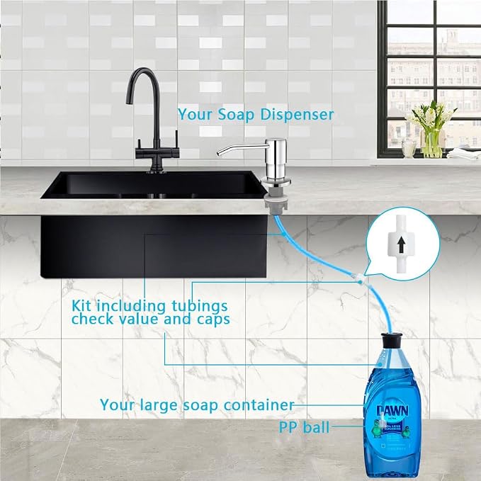 Soap Dispenser for Kitchen Sink, in Sink Soap Dispenser Pump, Say Goodbye to - Image 3