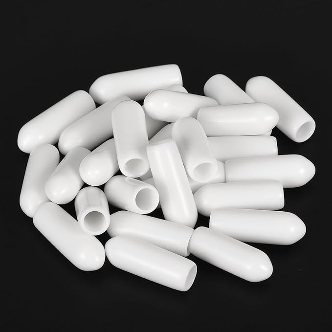 uxcell 20pcs Rubber End Caps 4mm ID Vinyl Round End Cap Cover Screw Thread - Image 4