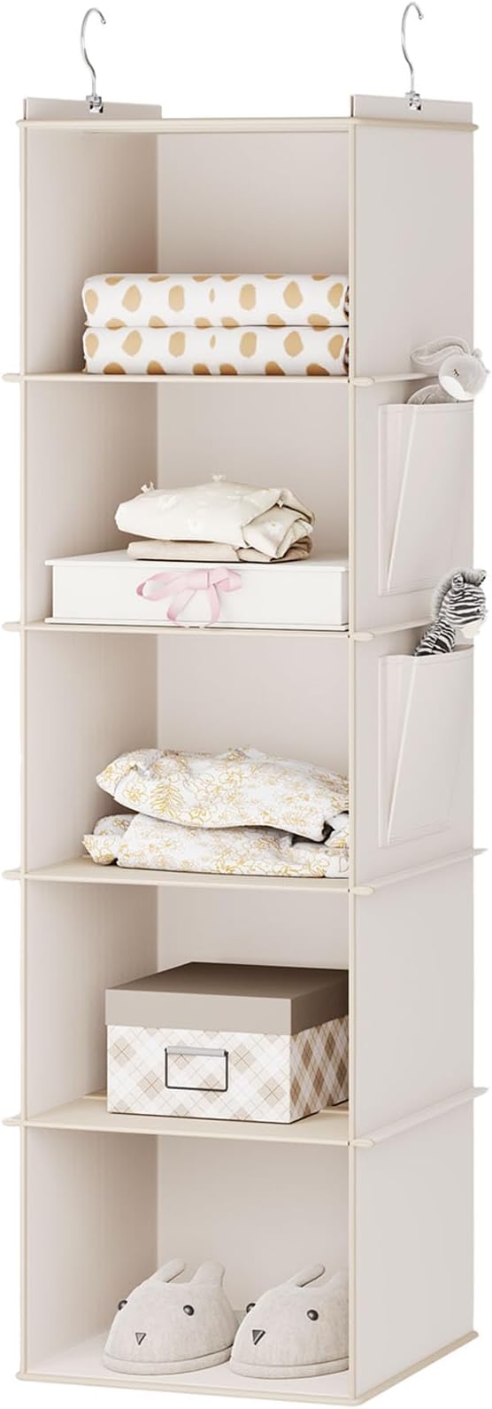 YOUDENOVA Hanging Closet Organizer, 5-Shelf Closet Hanging Storage Shelves by YOUDENOVA